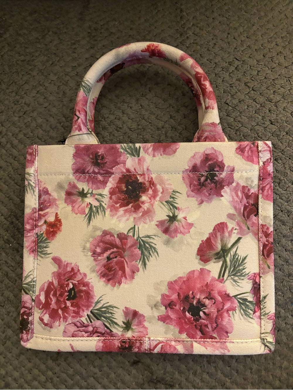 Express Pink Floral Canvas Crossbody Tote - Women Bags